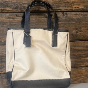 Coach Black and Cream Tote Bag